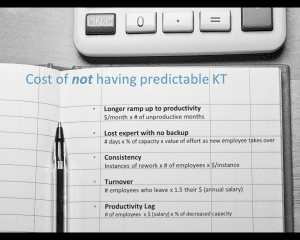 Metrics - Calculators for costs of Insufficient knowledge transfer -webinar image